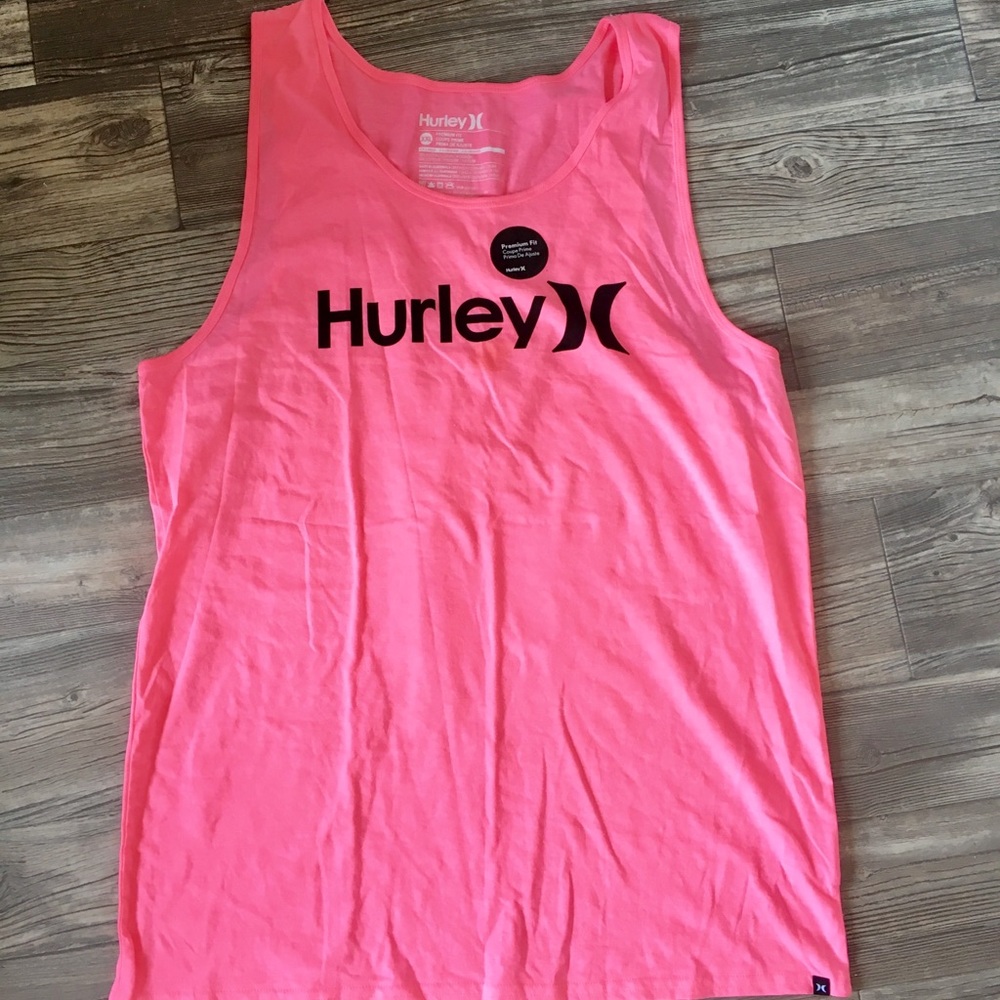 Neon pink Hurley tank